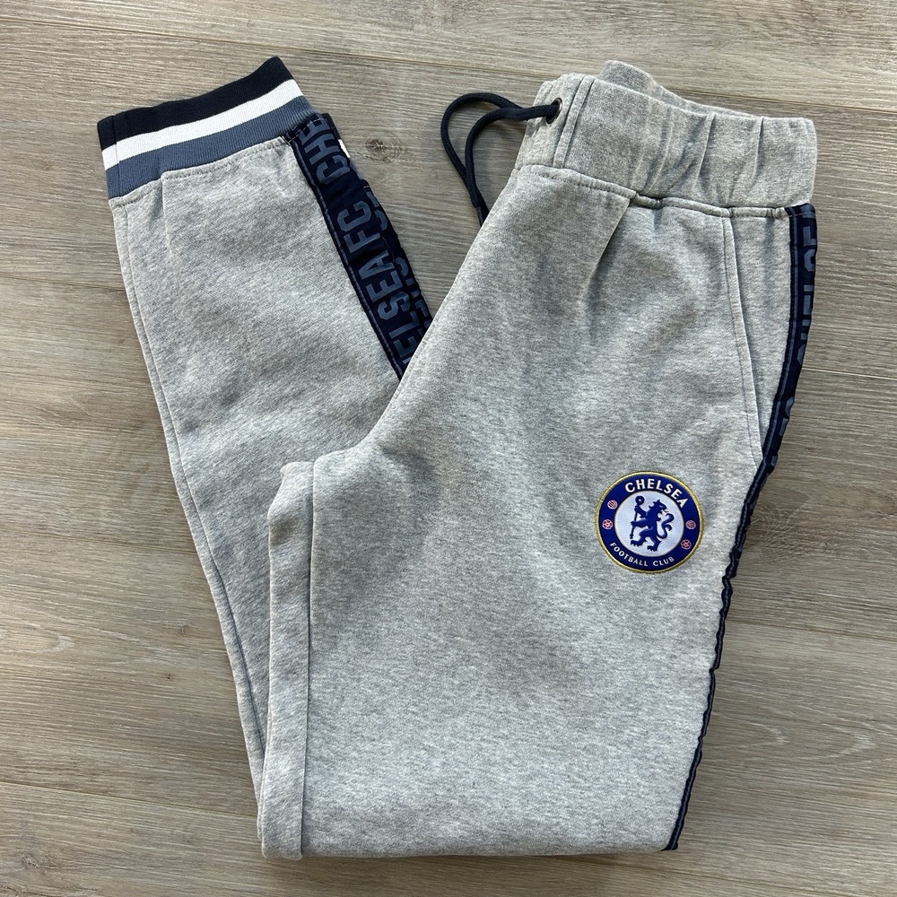 Chelsea Football Club Official Merchandise Medium Tapered Gray Joggers